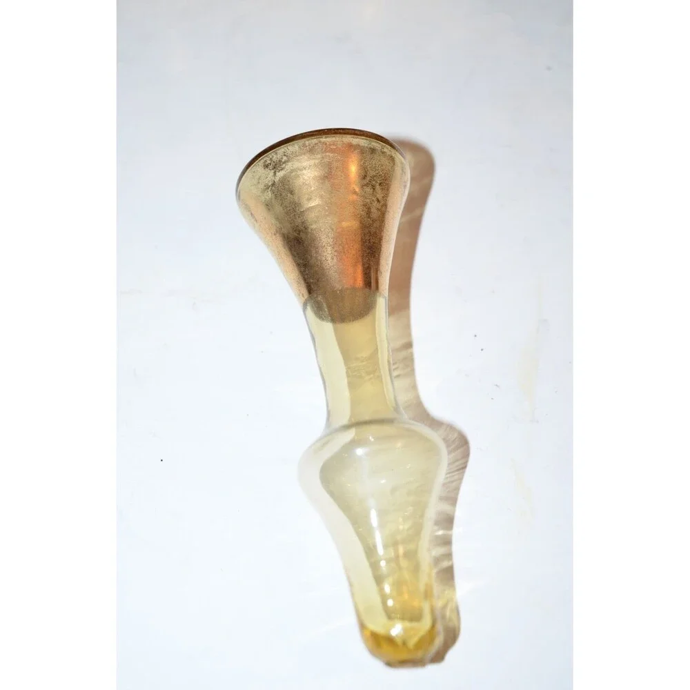 Vtg Murano Venetian Art Glass Decanter Cordial Glass set gold Barware flaws‎